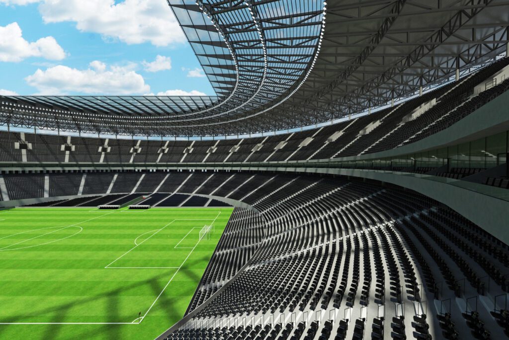 football stadium emphasizing the need for stadium security shutters